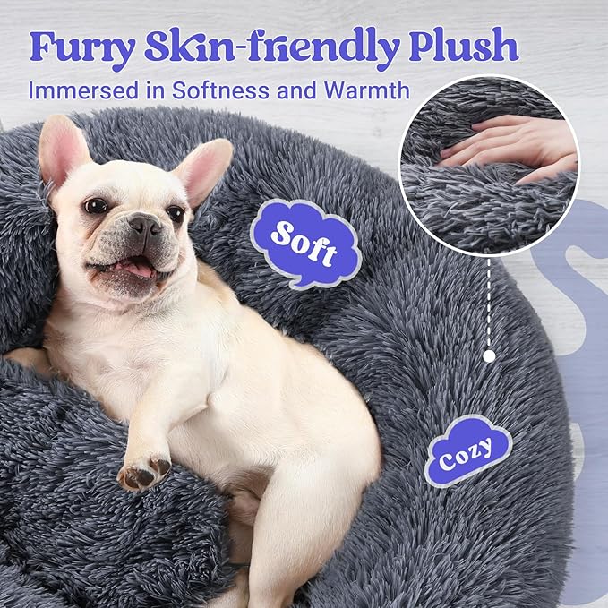 rabbitgoo Calming Dog Bed for Small Medium, 27 inches Pet Bed Machine Washable - Image 2