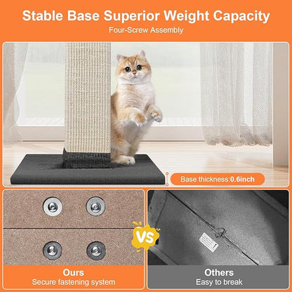 Cat Scratching Post 33 Inch Nature Sisal Scratch Post - Image 5