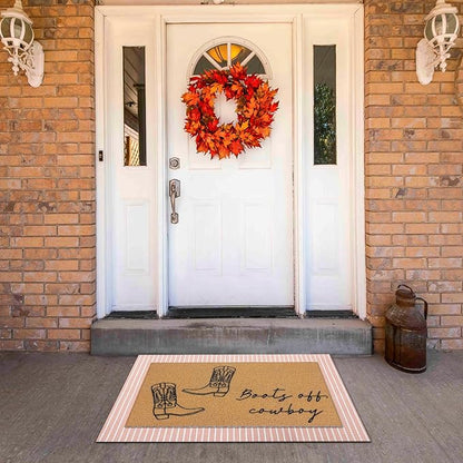 Tinideya 2 Pcs Door Mat Welcome Non Slip Coir Mats Floor Layering Doormats - Image 7