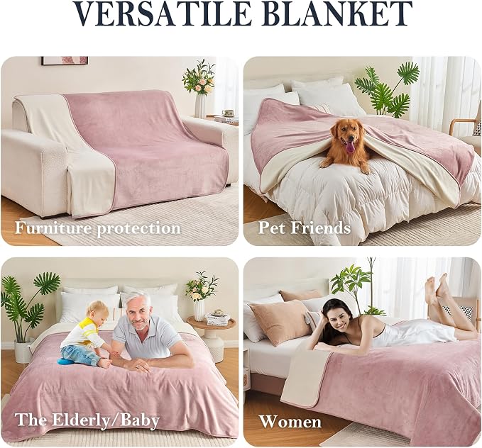 Waterproof Blanket 40"x60" for Adults, Reversible Waterproof Bed Cover for Dogs - Image 3