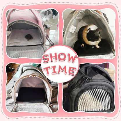 YUDODO Hamster Carrier Guinea Pig Carrier Bag Small Animal Sugar Glider Pouch - Image 7