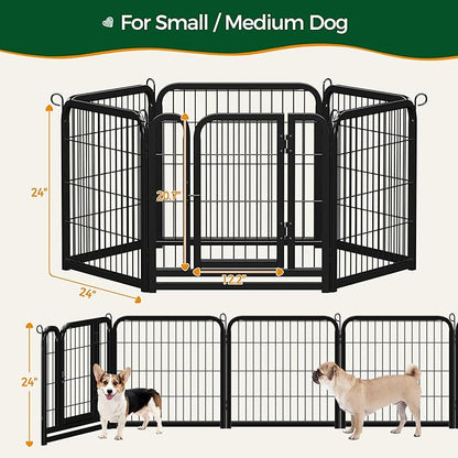 Yaheetech Dog Playpen Outdoor, 24 inch 6 Panels Dog Pen Indoor Heavy Duty Puppy - Image 6