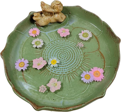 Ceramic Ground Bird Bath Bowl for Outside, BirdBath Bowl Only, Ground Bird - Image 9