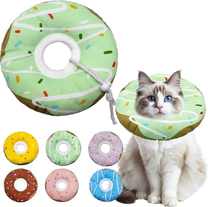 Cat Cone Collar Soft, Adjustable Cat Recovery Collar Kitten Cones to Stop by Seyezo