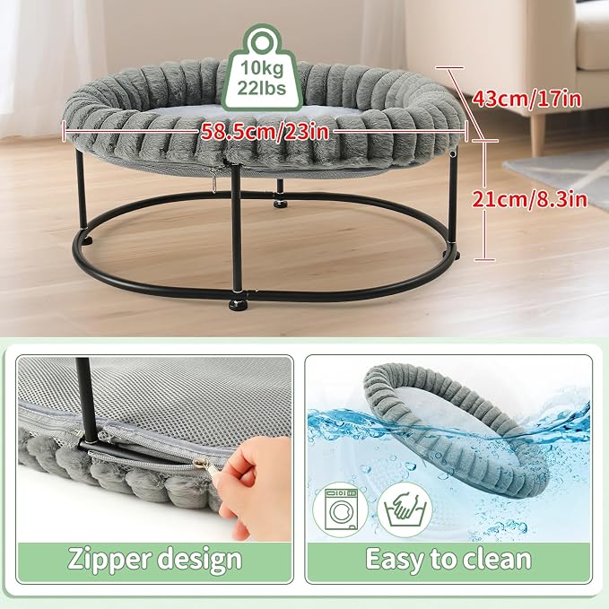 Sunhoo Elevated Cat Bed for Indoor Cats Raised Kitten Hammock Large High Puppy - Image 4