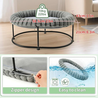 Sunhoo Elevated Cat Bed for Indoor Cats Raised Kitten Hammock Large High Puppy - Image 4