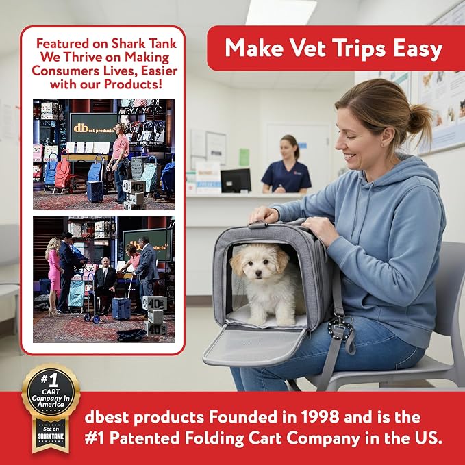 dbest Products Pet Smart Cart Sport, Soft Sided Collapsible Cat Carrier Airline - Image 9