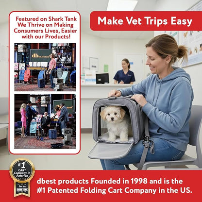 dbest Products Pet Smart Cart Sport, Soft Sided Collapsible Cat Carrier Airline - Image 9