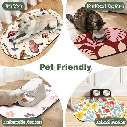 Absorbent Cat Mats for Food and Water 24''x16'', Non-Slip Rubber Mat for Cats - Image 6