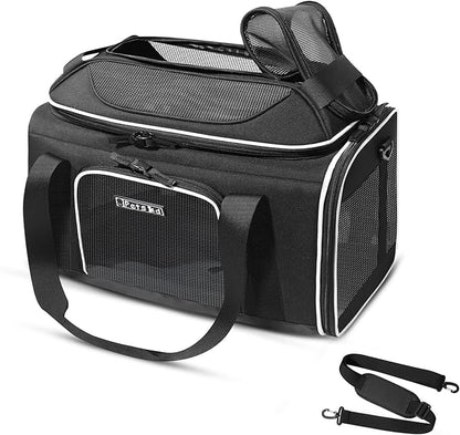 Petskd Top-Expandable Pet Carrier 17x11x9.5 Inches Alaska Airline Approved by Petskd