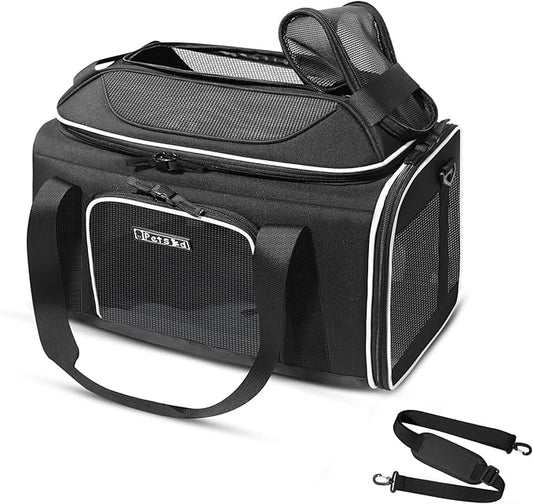 Petskd Top-Expandable Pet Carrier 17x11x9.5 Inches Alaska Airline Approved by Petskd