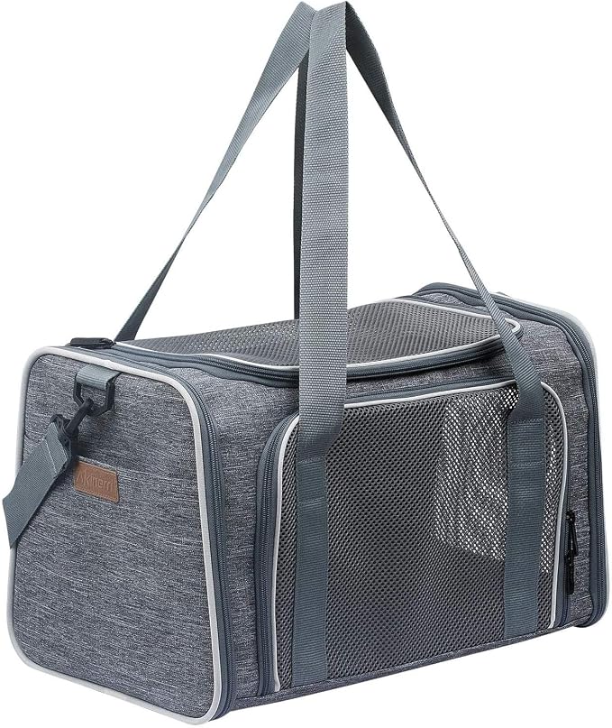 Cat Carrier - Portable Foldable Dog Pet Carrier, Soft-Sided Pet Bag up to 15 Lbs by Akinerri