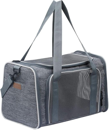Cat Carrier - Portable Foldable Dog Pet Carrier, Soft-Sided Pet Bag up to 15 Lbs by Akinerri