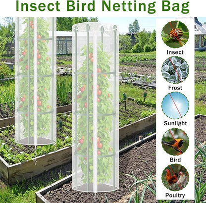 3 Pcs Round Tomato Cage Bird Netting Plant Cover, Trellis Plants - Image 6