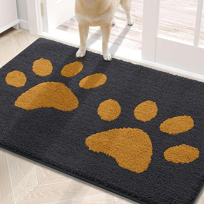 Buganda Dog Door Mat for Muddy Paws, Absorbent Dirt Trapper Washable Indoor by Buganda