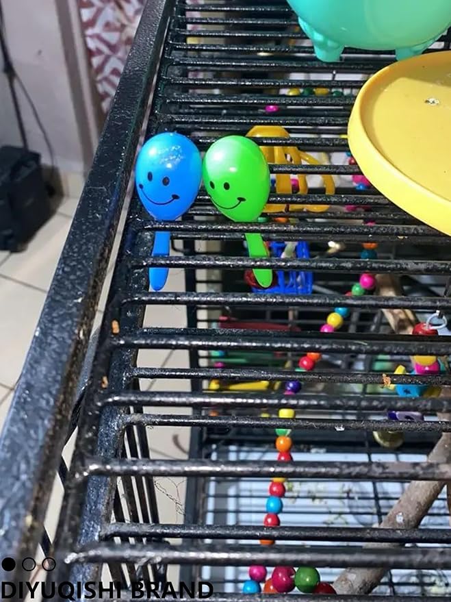 10-Pack Bird Toys for Parrots – Natural Rattan & Plastic Bell Balls – Safe - Image 4