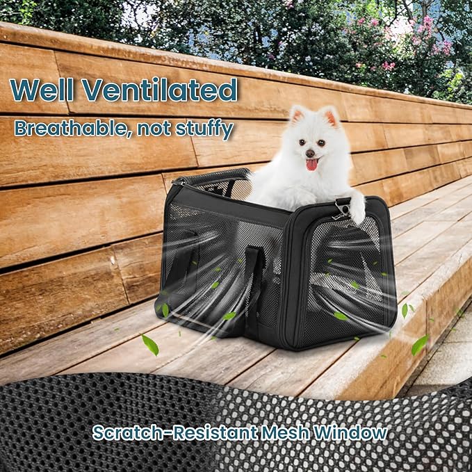19 x 12 x 12 Large Cat Car Carrier – Roomy Escape-Proof Cat Car Seat - Image 5