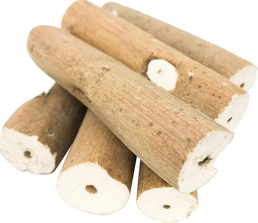 Bonka Bird Toys 1211 Pk6 Natural Bark Sola Sticks, 1.25" Diameter, Soft Chew by BonkaBirdToys