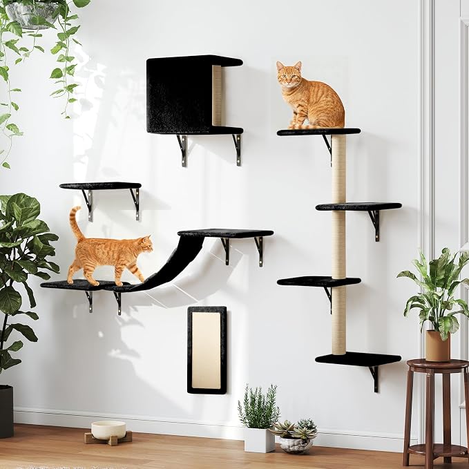COZIWOW Wall Mounted Cat Furniture, Cat Wall Shelves and Perches, Floating Cat - Image 2