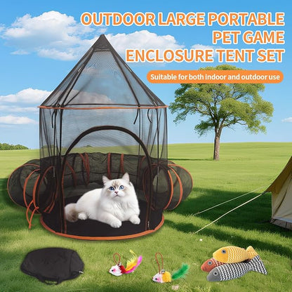 Outdoor Cat Enclosure with Tunnel - Image 7