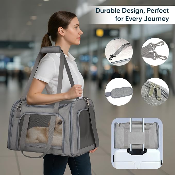 Pet Travel Carrier Bag – Airline Approved Soft-Sided Dog & Cat Carrier - Image 3