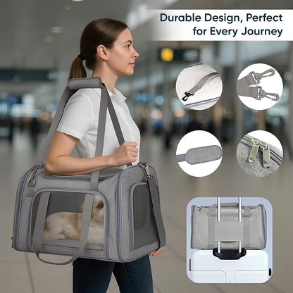 Pet Travel Carrier Bag – Airline Approved Soft-Sided Dog & Cat Carrier - Image 3