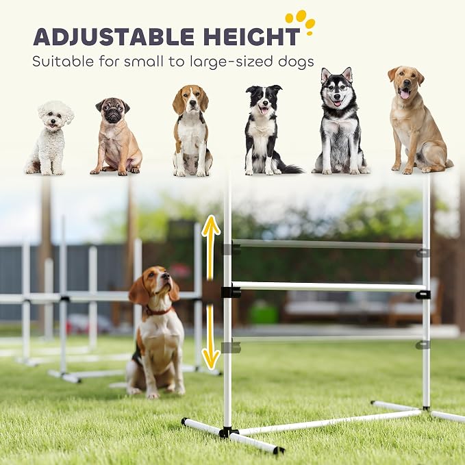 PawHut 4 Piece Dog Agility Training Equipment - Image 4