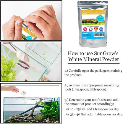 SunGrow Shrimp Calcium White Powder, Supports Healthy Molting, Improves Shell - Image 5