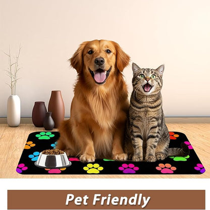 Cat Gradient Paw Print Dog Food Mat - Image 6