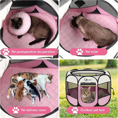 Dog Playpen, Large Puppy Pet Playpen, Dog Crate Tent Cage Indoor/Outdoor - Image 4
