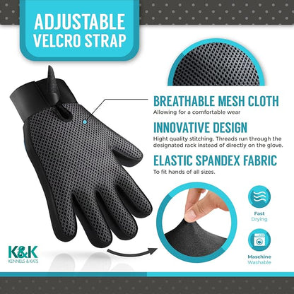 KENNELS & KATS Pet Grooming Gloves | Deshedding Glove - Image 3