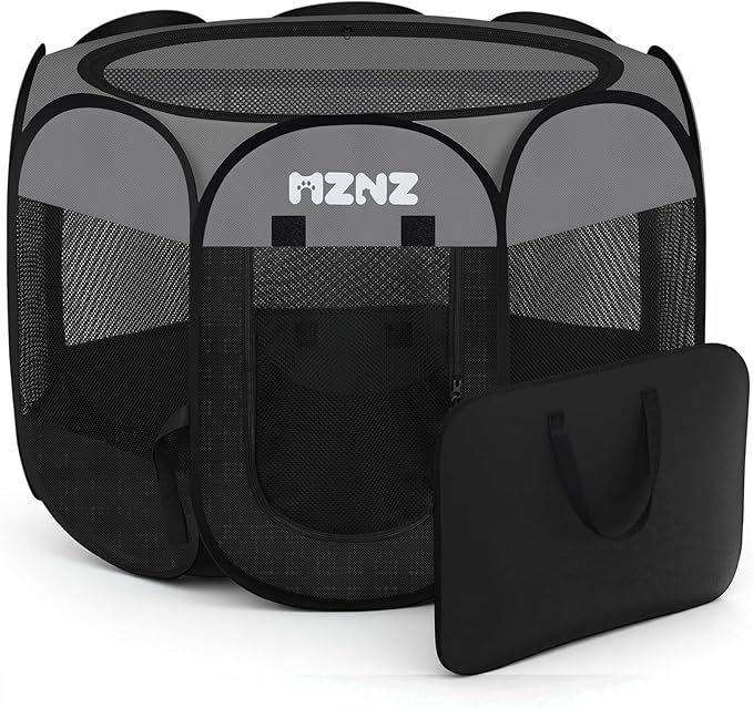 Dog Cat Playpen, Portable Puppy Pet Crate Indoor by MZNZ
