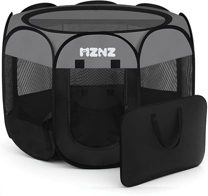 Dog Cat Playpen, Portable Puppy Pet Crate Indoor by MZNZ