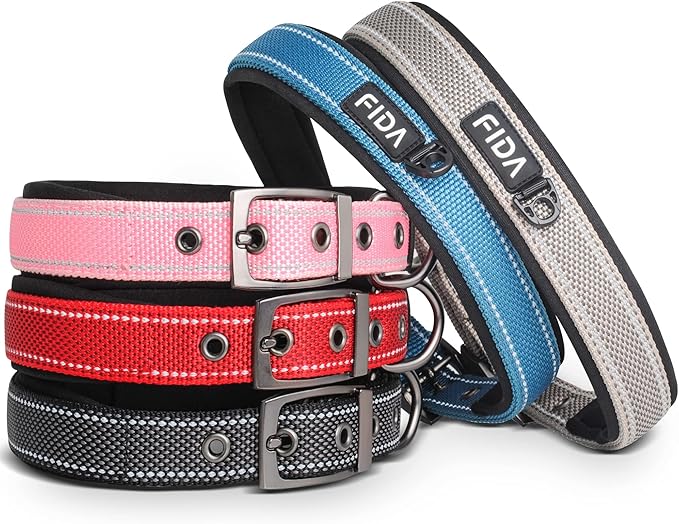 Fida Heavy Duty Dog Collar, Ultra Comfortable Soft Neoprene Padded, Adjustable - Image 2