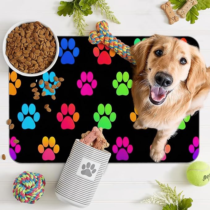 Cat Gradient Paw Print Dog Food Mat - Image 7