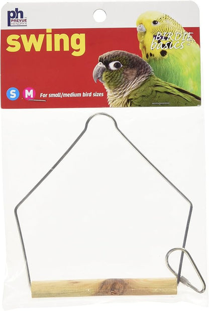 Prevue Pet Products BPV388 Natural Wood Birdie Basics Birch/Wire Swing - Image 2