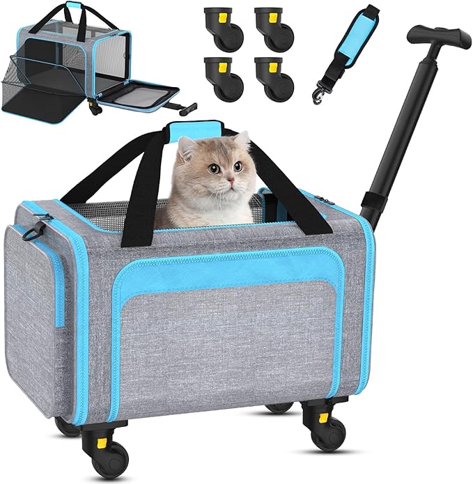 Rolling Pet Carrier with Detachable Wheels by Unknown