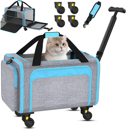 Rolling Pet Carrier with Detachable Wheels by Unknown