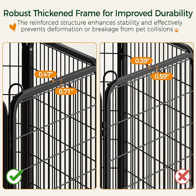 Yaheetech Dog Playpen Outdoor, 24 inch 6 Panels Dog Pen Indoor Heavy Duty Puppy - Image 8