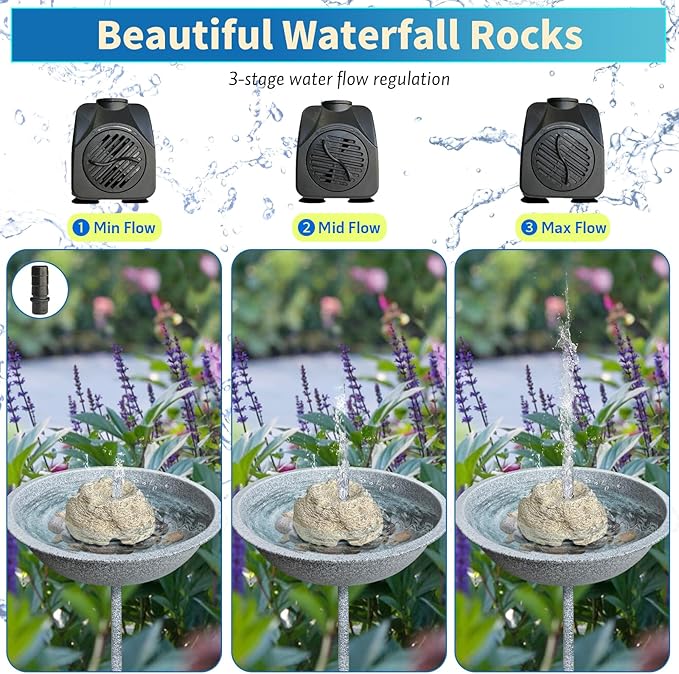SAC SMARTEN ARTS Fountain for Bird Baths for Bird Bath Fountain - Image 6