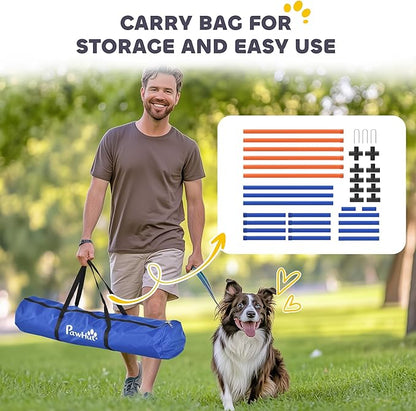PawHut Adjustable Dog Agility Training Equipment, Dog Agility Course Backyard - Image 5