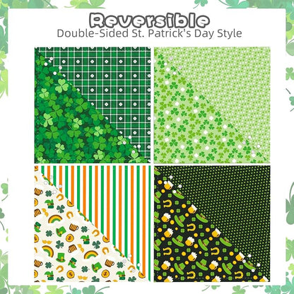 PAWCHIE St. Patrick's Day Dog Bandanas 4 Pack, Reversible Dog Party Triangle - Image 4