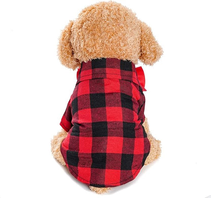 Tongcloud 3 Pack Plaid Puppy Cat & Dog Shirts - Image 5