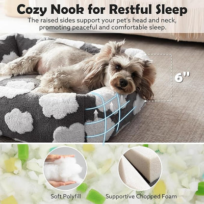 JOEJOY Small Dog Bed for Small Dogs, Rectangle Washable Orthopedic Dog Bed - Image 2