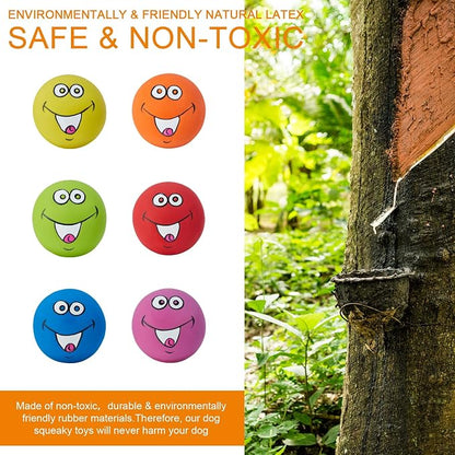 Squeaky Dog Toys Chewing Durable Teething Latex Rubber Soft Interactive Fetch - Image 3