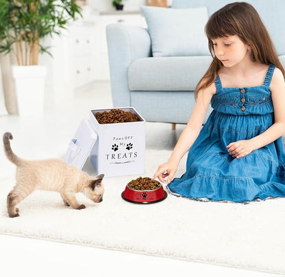 Meraki Home Farmhouse Cat Food and Treats Containers + Feed Scoop + Pet Food - Image 7