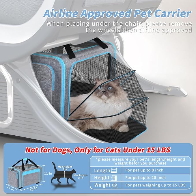Rolling Pet Carrier with Detachable Wheels - Image 2