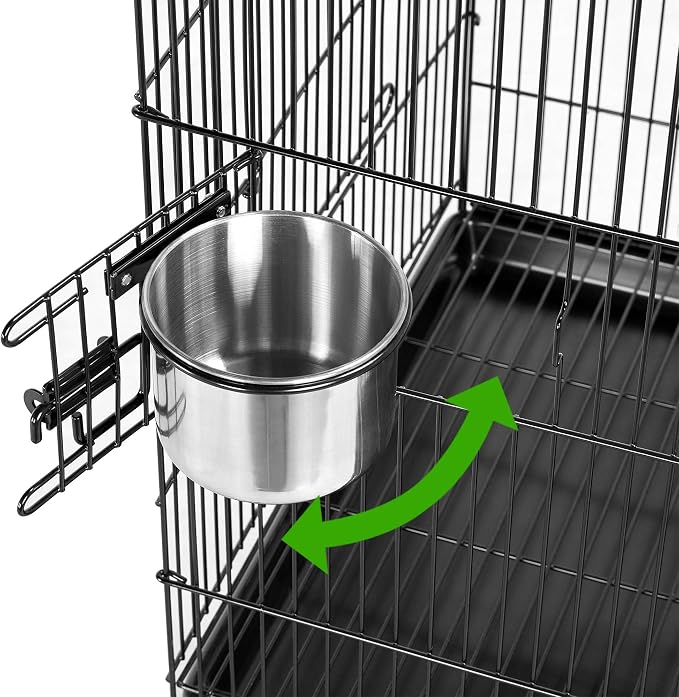 Yaheetech 59-Inch Rolling Standing Medium Dome Open Top Bird Cage - Image 9