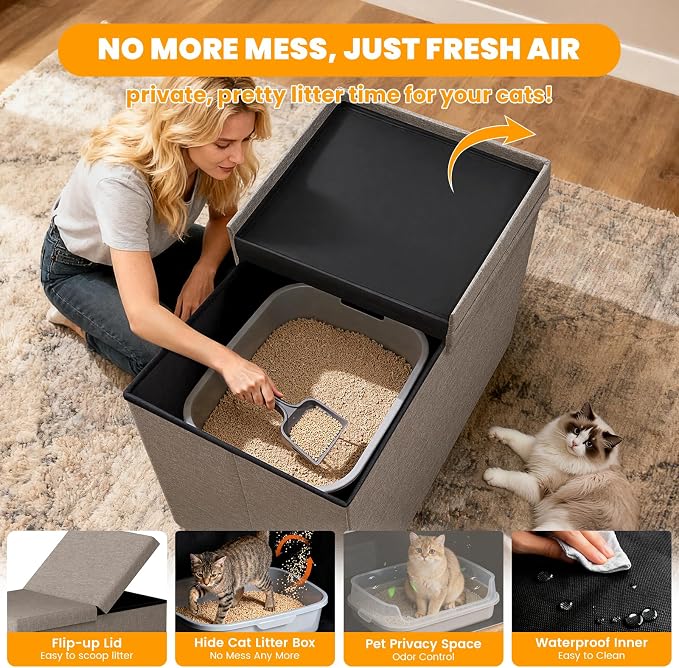 3-in-1 Cat Litter Box Enclosure - Image 3