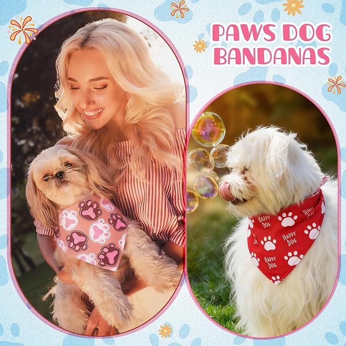 Kacctyen 50 Pcs Dog Bandanas Bulk Bandanas - Image 2